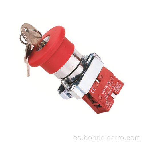 Interruptor de botón pulsador con llave XB2-BS142